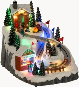 Vianočná LED dekorácia's časovačom Toboggan Run