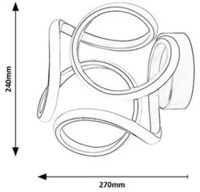 Rabalux 5694 - LED Nástenné svietidlo AMBROSIO LED/11W/230V