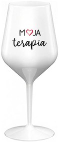 MOJA TERAPIA - biely nerozbitný pohár na víno 470 ml