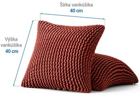Bielastické poťahy COSTINA medená obliečky na vankúšiky 2 ks (40 x 40 cm)