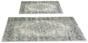 Zeleno-sivé kúpeľňové predložky v súprave 2 ks 60x100 cm – Foutastic
