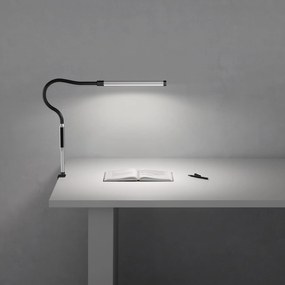 Stolná LED lampa LUCIO, svorka, diaľkový ovládač