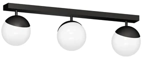 Stropné svietidlo Sfera, 3x biele sklenené tienidlo, b