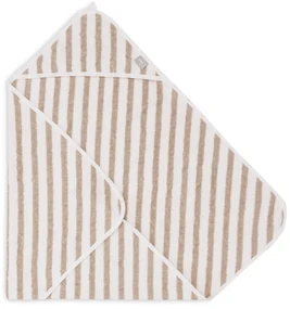 Osuška s kapucňou froté 75x75cm Stripe Olive Green