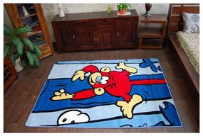 Detský kusový koberec Opičiak modrý 140x190cm