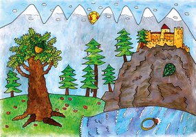 MARIONETINO Bábky a kulisy k rozprávke Dlhý, Široký a Bystrozraký