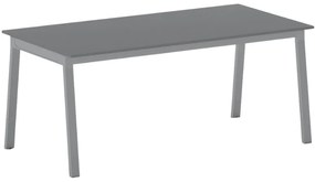 Kancelársky pracovný stôl PRIMO BASIC, sivostrieborná podnož, 1800 x 900 mm, grafitová