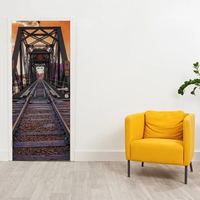 Fototapeta na dvere - Železničný most (95x205cm)