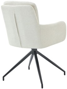 Jedálenská stolička Pickett - látka - krémová