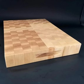 AMADEA Drevená mäsiarska doska skladaná, masívne drevo, 29,5x39,5x5 cm