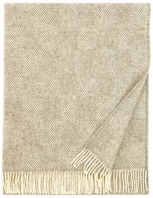 Vlnená deka Maria 130x180, hnedo-biela