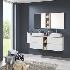 Mereo, Mereo Aira, kúpeľňová skrinka 20 cm, horná, policová, Multidecor, White Loft Pine, MER-CN796SWLP1