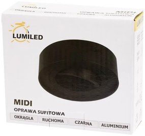 Svietidlo HALOGEN TUBA SPOT na zapustenú montáž Midi GU10 Lumiled Round Black 20mm