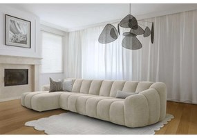 Béžová rohová pohovka (ľavý roh/s leňoškou) Shell – Miuform