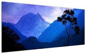 Obraz - Nočné nebo v Nepále (120x50 cm)