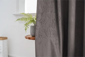 Zatemňovací záves DUNES VELVET 140x250 cm, tmavě šedý Zavesenie: Kovové krúžky