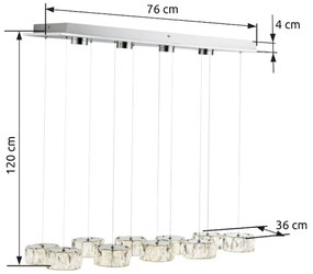 Globo 49350-92H - LED Luster na lanku AMUR LED/92W/230V 4000K