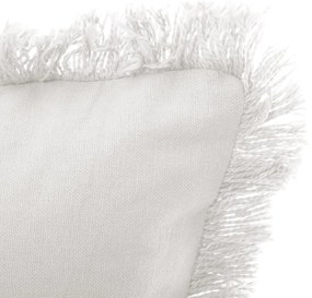 Vankúš so strapcami vo farbe slonová kosť FRINGE 30x50 cm