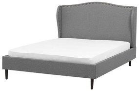 Čalúnená posteľ 140 x 200 cm sivá COLMAR Beliani