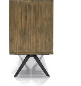 Komoda Massa 160 cm z masívu hnedá/grafit