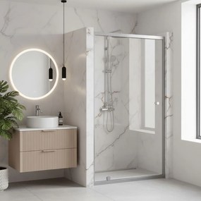 Jednokrídlové sprchové dvere REA PRIMO SWING 80 cm, chróm/transparent - bez vaničky