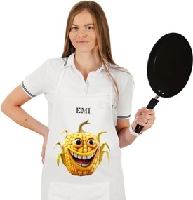 Kuchynská zástera Corny EMI, biela