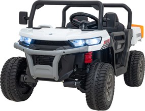 Ramiz Auto Pick-Up Speed 900 pre deti Biele + pohon 4x4 + pohyblivá pumpa + batožinový priestor + diaľkové ovládanie + lopata + LED audio