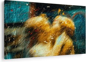 Obraz - Bozkávajúci sa anjeli (90x60 cm)
