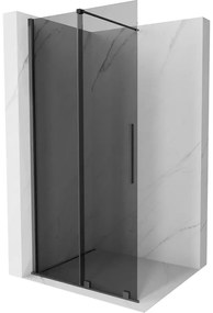 Mexen Velar, sprchová zástena s posuvnými dverami Walk-in 90 x 200 cm, 8mm šedé sklo, grafit brúsený, 871-090-000-43-66