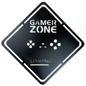 Veselá Stena Drevená nástenná dekorácia Gamer Zone čierne