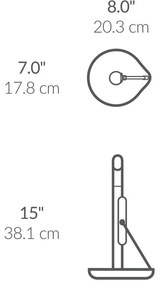 Simplehuman Držiak na papierové utierky, pre rolky do 17 cm, biela oceľ