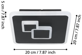 Eglo 30658 - LED Stropné svietidlo CADEGAL LED/7,8W/230V čierna