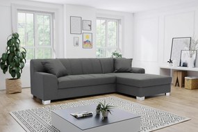XXXLutz ROZKLADACIA ROHOVÁ SEDAČKA, textil, sivá MID.YOU - Online Only obývacie izby - 001776008315