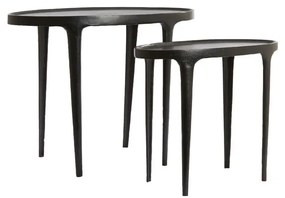 Kovové okrúhle odkladacie stolíky v súprave 2 ks 33x70 cm Arica – Light &amp; Living