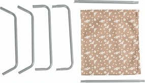 Skladacie plážové ležadlo SAND FLOWERS, červené