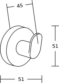 Mexen príslušenstvo, TIBER držiak na uteráky, 1-háčik, chróm, 7050535-00