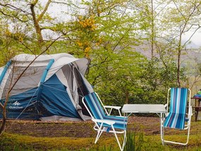 Verk 14414 Turistické skladacie kreslo modro-červené