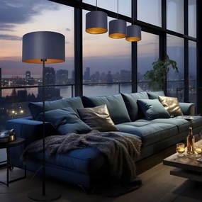 Luster na lanku ARDEN 3xE27/60W/230V fialová/zlatá