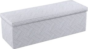 Truhlica čalúnená farba produktu strieborná látka zapletaná, vzorované