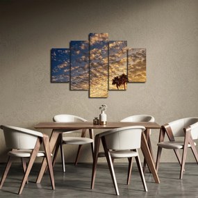 Obraz - Palmy medzi mrakmi (150x105 cm)