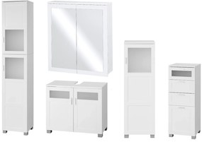 Livarno®  Skrinka pod umývadlo + Vysoká skrinka do kúpeľne + Skrinka so zrkadlom + Skrinka do kúpeľne + Kúpeľňová skrinka Basel  (800011143)