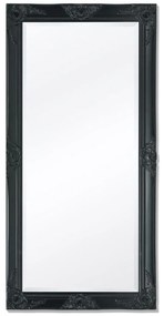 Nástenné zrkadlo v barokovom štýle, 120x60 cm, čierne