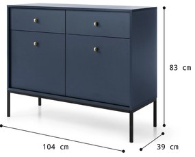 PIA Komoda so zásuvkami Mono - navy