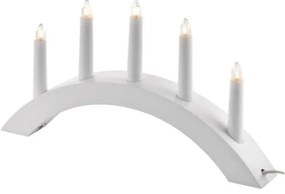 Vianočný svietnik 5xE10/15W/230V biela