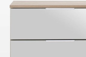 Nočný stolík Easy Plus, dub sonoma/zrkadlo