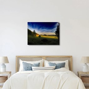 Sklenený obraz - Horská lúka (70x50 cm)