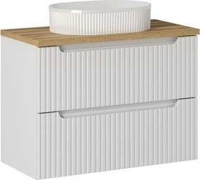 Comad Kúpeľňová skrinka s doskovým umývadlom Nova White 80 biela/dub coast evoke