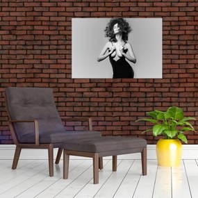 Obraz ženy v čiernych šatách (90x60 cm)