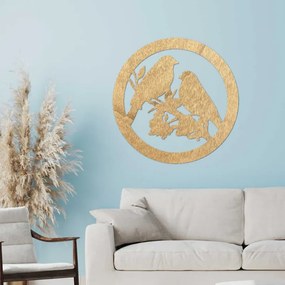 Drevený obraz na stenu vtáky na konári | SENTOP PR0517