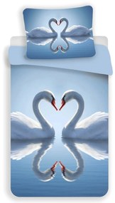 3D obliečky z mikrovlákna SWAN, modré Rozmer obliečky: 70 x 90 cm | 140 x 200 cm